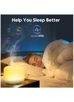 Arabest Aroma Diffuser Essential Oil Air Humidifier With 7-Colour LED Light and Remote Control, 500ml, White  - Image 4