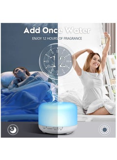 Arabest Aroma Diffuser Essential Oil Air Humidifier With 7-Colour LED Light and Remote Control, 500ml, White  - Image 2