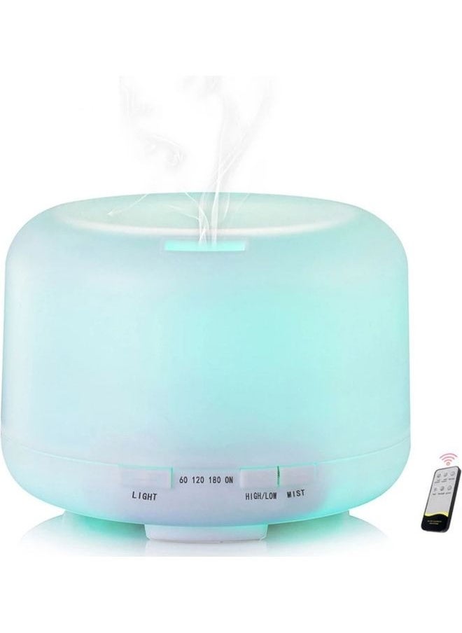 Arabest - Aroma Diffuser Essential Oil Air Humidifier With 7-Colour LED Light and Remote Control, 500ml, White - Image 1