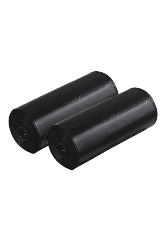 30-Pieces Drawstring Garbage Bag Roll for Garbage Bin/Dust Bin/Waste Basket/60 Gallons/30 Bags/95x115 cm Black - Image 1