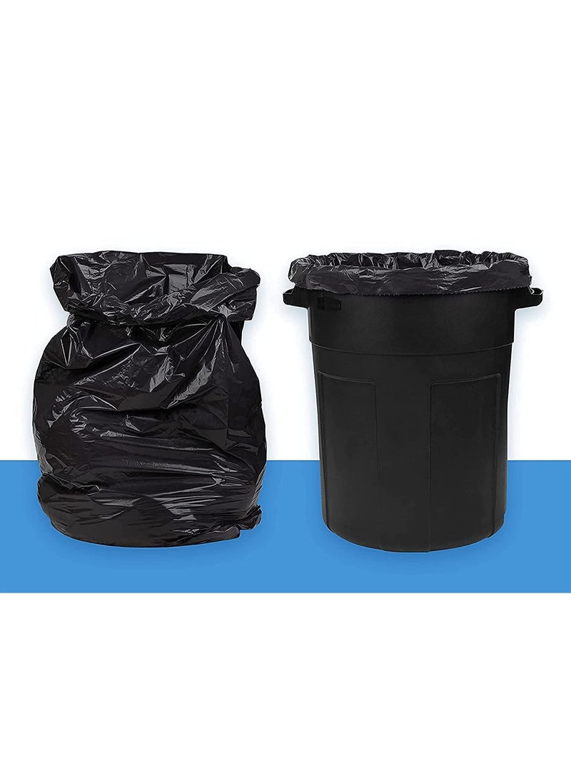 30-Pieces Drawstring Garbage Bag Roll for Garbage Bin/Dust Bin/Waste Basket/60 Gallons/30 Bags/95x115 cm Black - Image 2