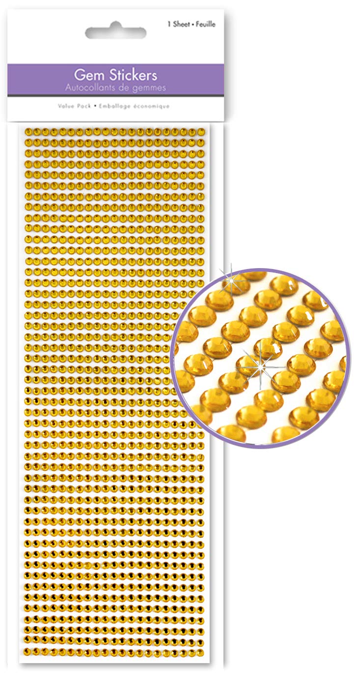 AoneFun Rhinestone Strips Adhesive Rhinestones for Crafts, Chunky Glitter Face Gems, 4MM, 1,029 Pieces (Gold) - Image 2