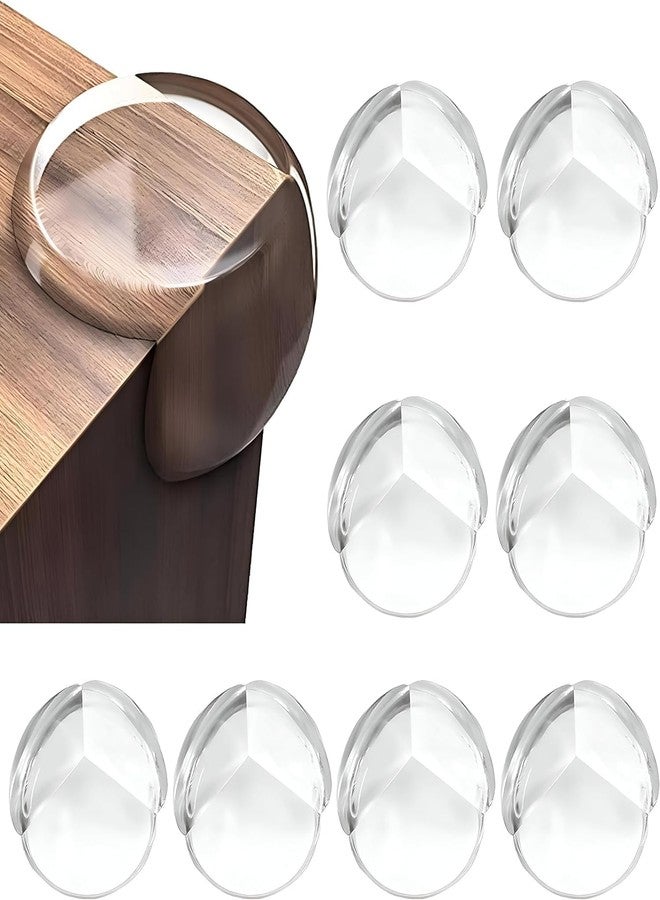 RECLUSE 8 Pcs Super Strong Adhesive Large Baby safty Pre-Glued Corner Protectors and Edge Protection for Child Safety, for Table and Furniture Corners, Bumper Protection for Baby and Children - Image 1
