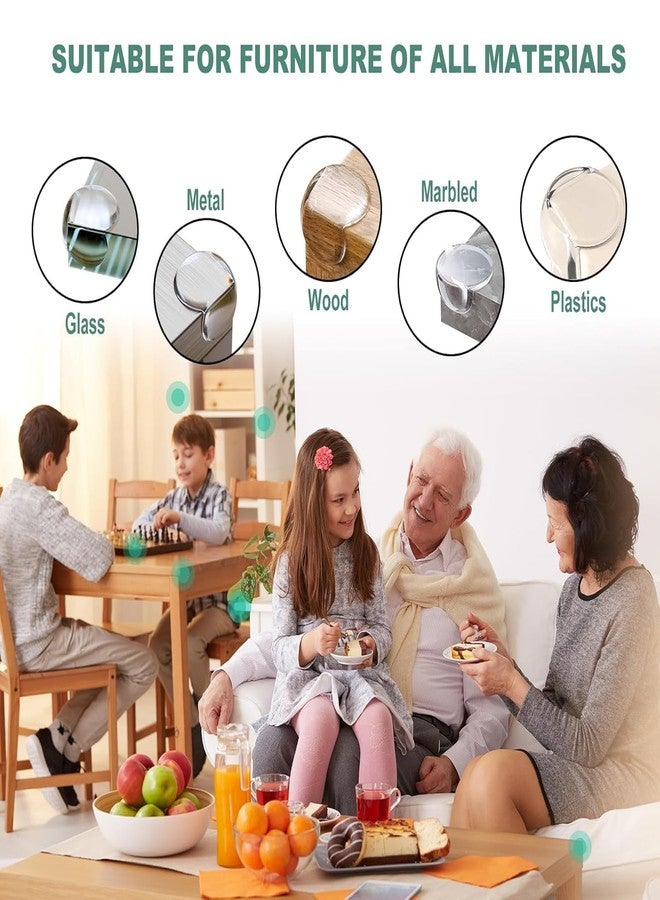 RECLUSE 8 Pcs Super Strong Adhesive Large Baby safty Pre-Glued Corner Protectors and Edge Protection for Child Safety, for Table and Furniture Corners, Bumper Protection for Baby and Children - Image 3