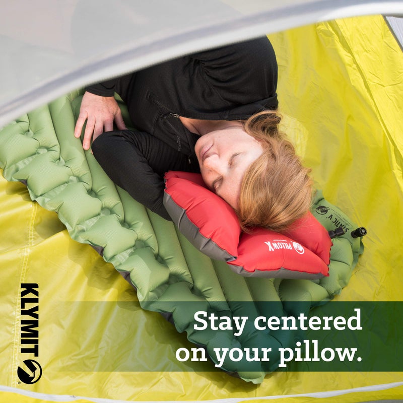 Klymit Klymit Pillow X Inflatable Camping & Travel Pillow, Red/Gray  - Image 5