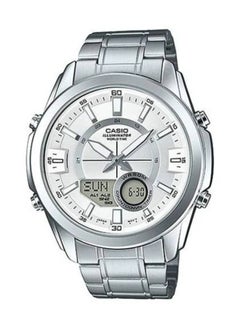 CASIO Casio Analog+Digital White Dial Stainless Steel Men's Watch AMW-810D-7A 