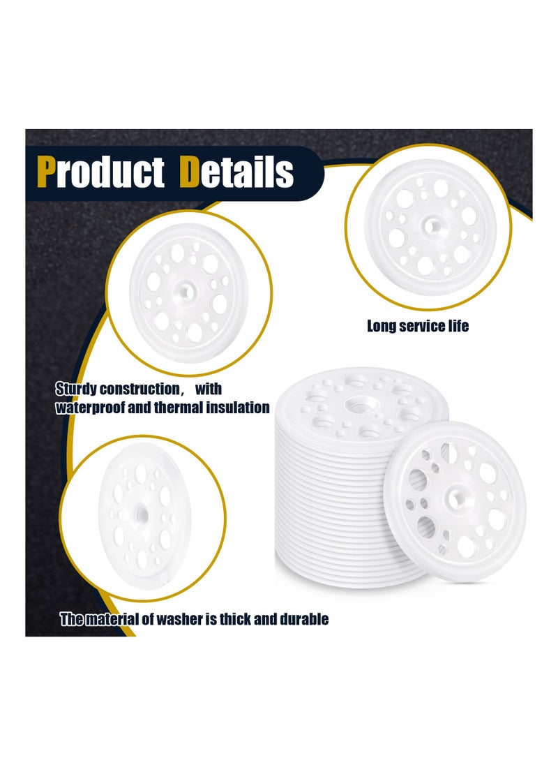 SYOSI - 45 mm Plastic Washers, Load Spreading Polypropylene Washers for Fixing and Supporting Rigid Foam Insulation Foam Board Load Spreading for Screws Nail, Remove it Easily, Insulation (100 Pcs) - Image 1