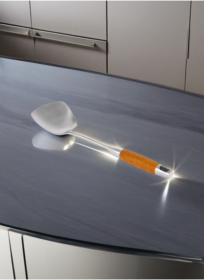 C&E C&E Stainless Steel Cooking Spatula with Wooden Handle  - Image 3