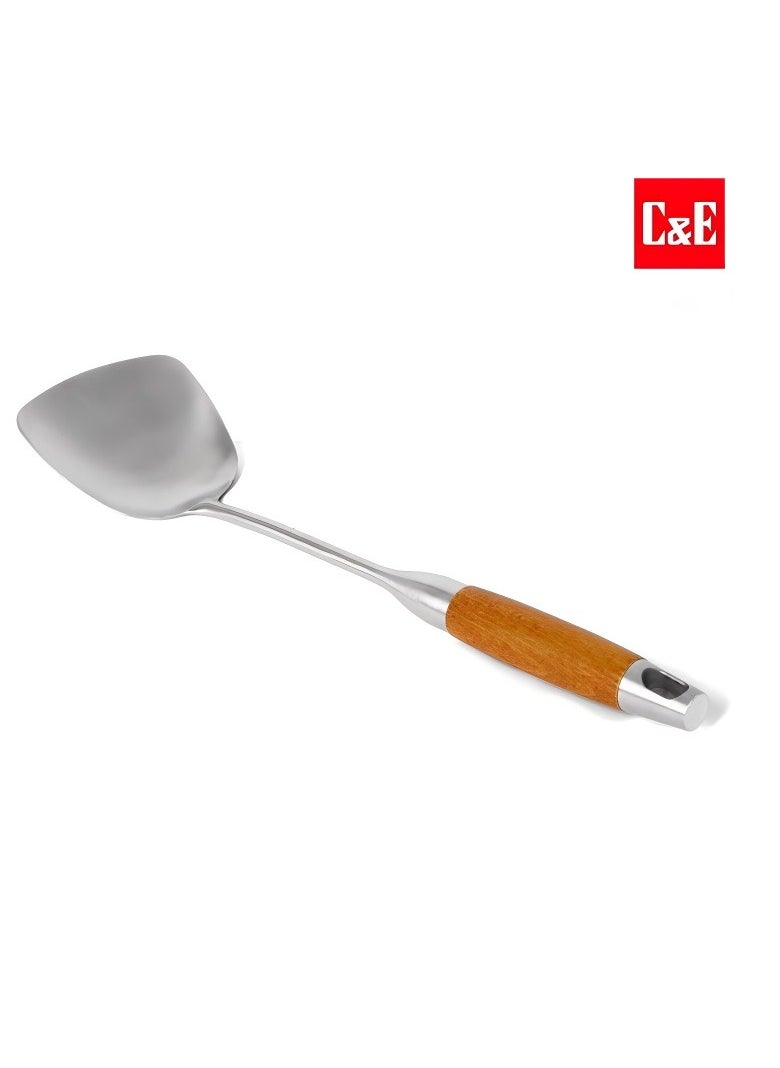 C&E C&E Stainless Steel Cooking Spatula with Wooden Handle  - Image 5