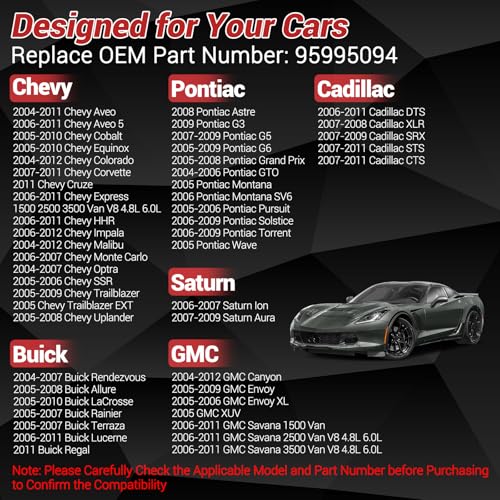 YITHSWAY Gas Cap 95995094 for Buick Allure LaCrosse, Cadillac DTS XLR SRX STS CTS, Chevy Aveo Colorado Corvette Express SSR, GMC Canyon Envoy Savana, Pontiac Astre G3 G5 G6 Montana, Saturn Ion Aura Fuel Cap - Image 2