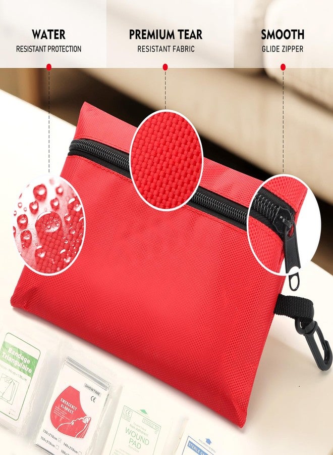 ABXMAS Mini First Aid Kit for Minor Cuts, Scrapes, Sprains, Burns, 194Pcs Compact Portable for Home, Car, Travel, Camping - Image 5