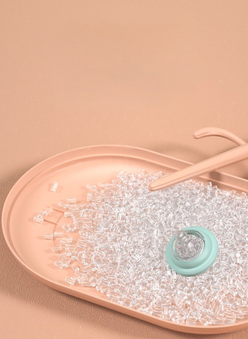 رف تجفيف زجاجات الأطفال حديثي الولادة، حامل متعدد الوظائف قابل للفك لتصفية الزجاجات والحلمات، رف تجفيف محمول للاستخدام في الحضانة (وردي) - Image 5