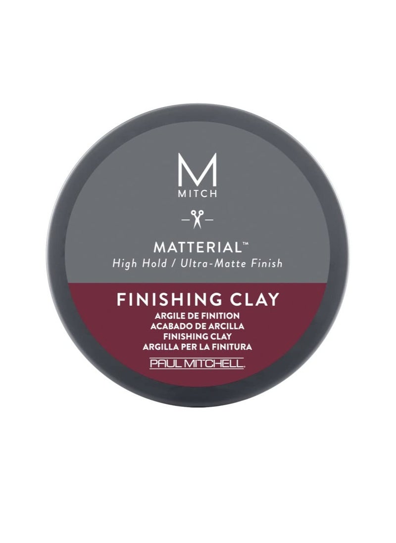 Mitch MITCH by Paul Mitchell Matterial Finishing Clay for Men, High Hold, Ultra-Matte Finish, For All Hair Types, 3 oz.  - Image 1