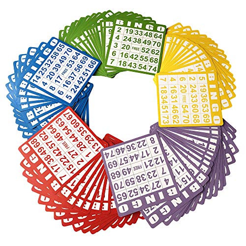 Yuanhe 100 Bingo Game Cards - Disposable Reusable Paper Sheets for Kids Party School Classroom Family Gathering Activity Casino Trip - Image 1