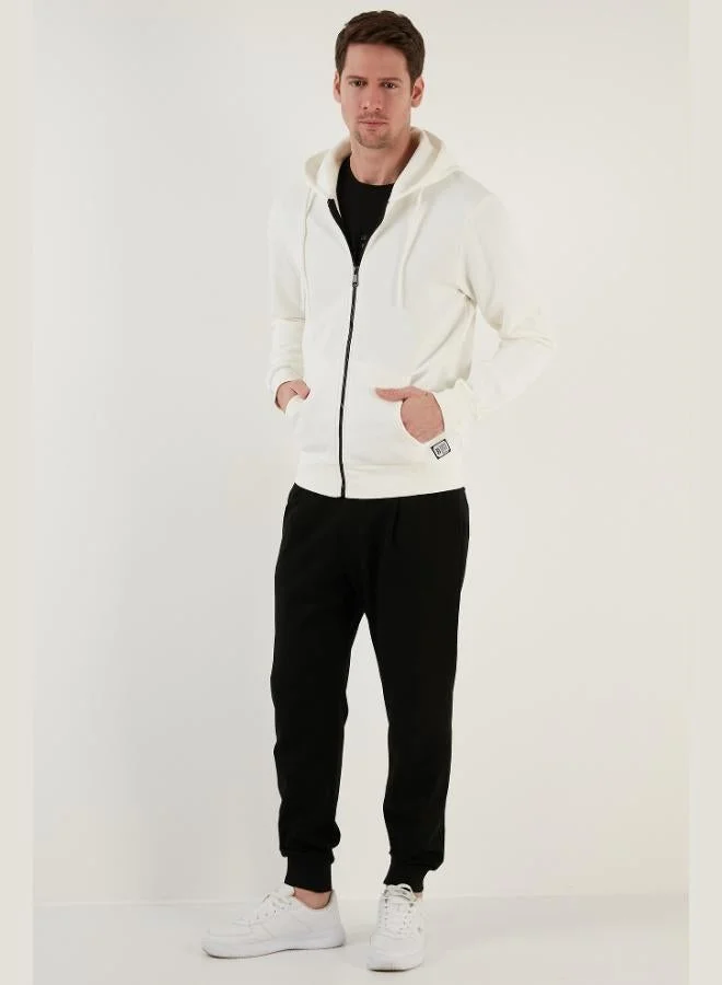 Buratti  Buratti Regular Fit Hooded Zip-Up, Fleece-Lined, Soft Brushed Winter Sweatshirt for Men 5905340 for Men | Best Price UAE