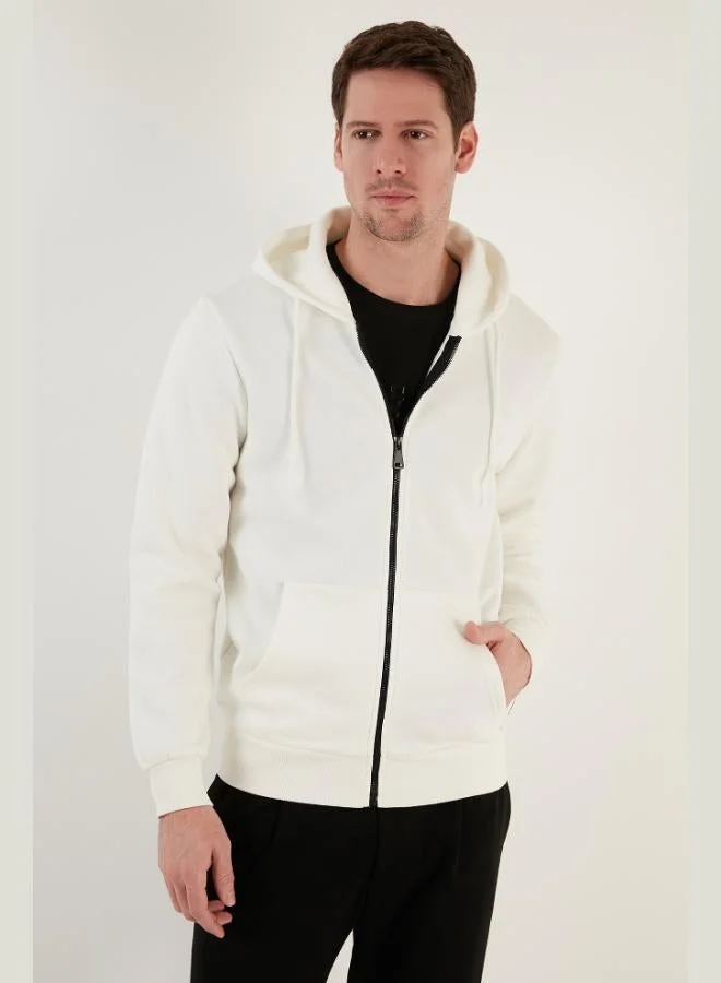 Buratti  Buratti Regular Fit Hooded Zip-Up, Fleece-Lined, Soft Brushed Winter Sweatshirt for Men 5905340 for Men | Best Price UAE