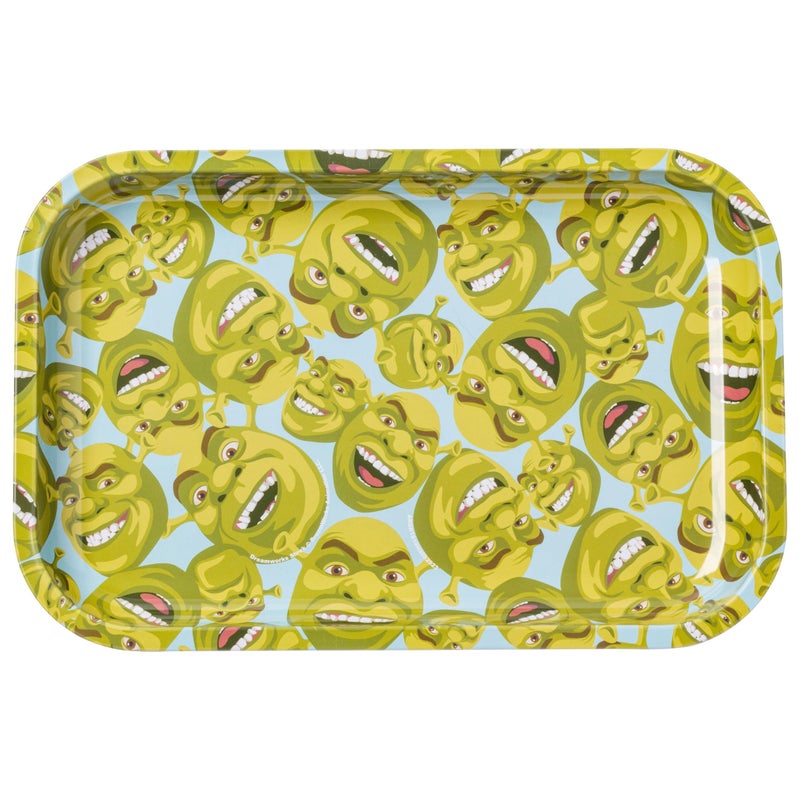 Silver Buffalo Shrek Face Pattern Tin Tray 11 x 7