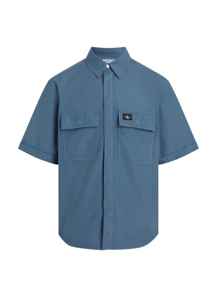 Calvin Klein Jeans Garment Dye Cotton Short Sleeve Shirt