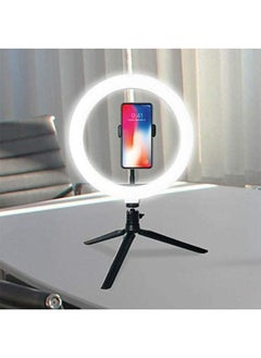 SHOPI LED Ring Light Studio Photo Video Dimmable Lamp Tripod Stand Selfie Camera Phone Black  - Image 3