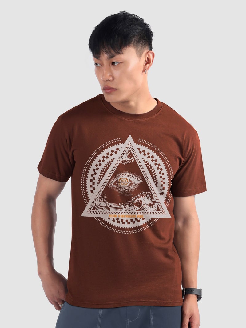 بيونغ تيشيرت مطبوع بنصف كم من إلوميناتى - Image 1