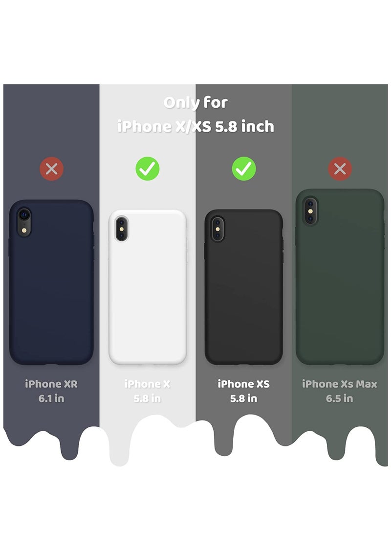 DUSALA iPhone X Case, iPhone XS Case,  Liquid Silicone Phone Case for iPhone X / XS 5.8 Inch, Colorful Silky-Soft Protective Cover (Black) - Image 5