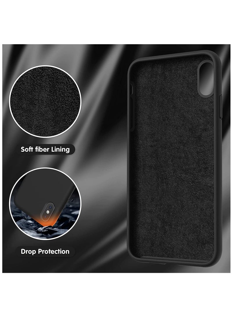 DUSALA iPhone X Case, iPhone XS Case,  Liquid Silicone Phone Case for iPhone X / XS 5.8 Inch, Colorful Silky-Soft Protective Cover (Black) - Image 3