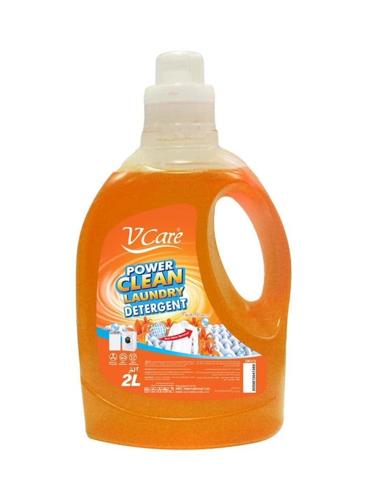 VCare V Care Laundry Detergent Liquid | 2 Litre | Fresh Blossom | Advanced Cleaning Power | Long-Lasting Fragrance | Suitable for All Washing Machines 2L  - Image 1