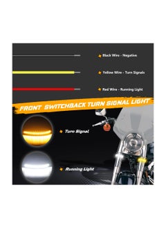 Excefore Two flexible universal 12V Led flash lamps for motorcycle turn signal lamp strips  - Image 2