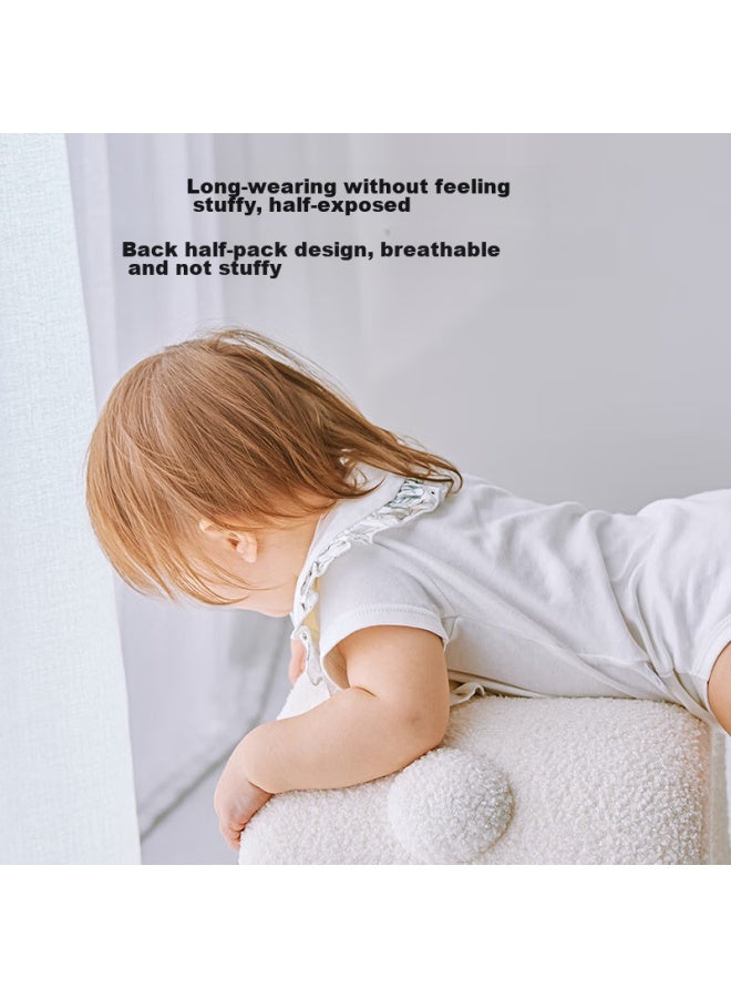 Bubble Tree Newborn Baby Drool Bib, Bamboo Cotton Bib, Rotating Waterproof Anti Bib For Children And Infants, Petal-shaped Bib, 28*33cm - Image 3