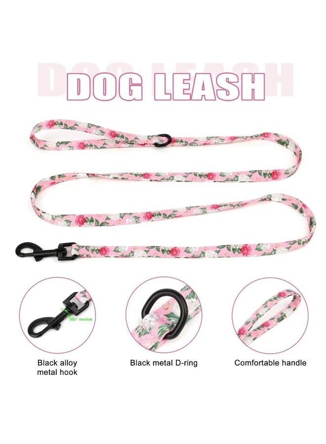BEIRUI Cute Girl Dog Collars, Harnesses & Leashes Set - Adjustable Dog Collar and Leash Set with Flower - Soft Mesh Dog Vest Harness for Puppies Small & Extra Small Dogs Cats(Pink,XXS) - Image 5