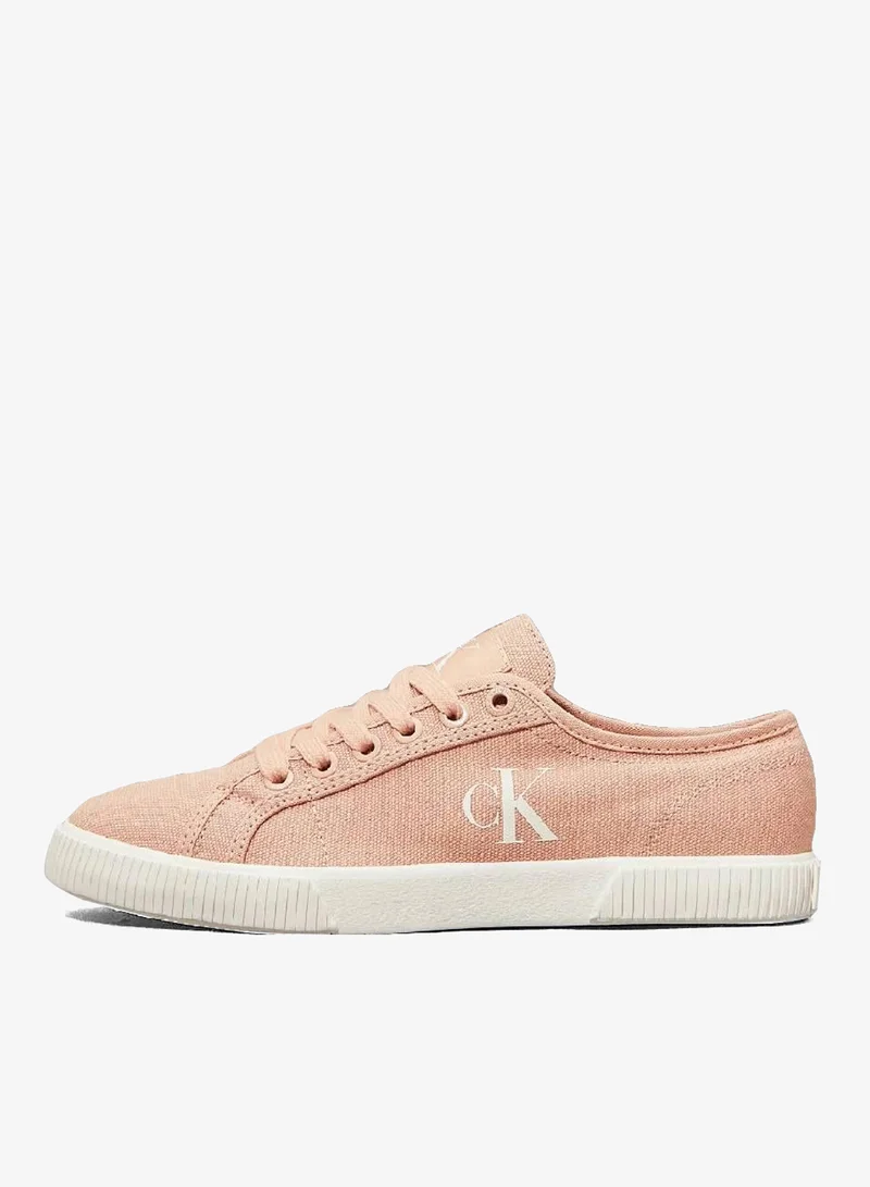 Calvin Klein Dusty Coral Canvas Low Profile Trainers for Women | Best Price UAE