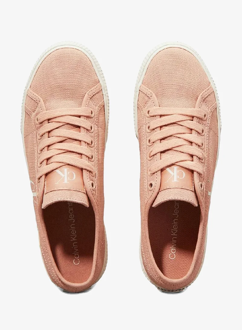 Calvin Klein Dusty Coral Canvas Low Profile Trainers for Women | Best Price UAE