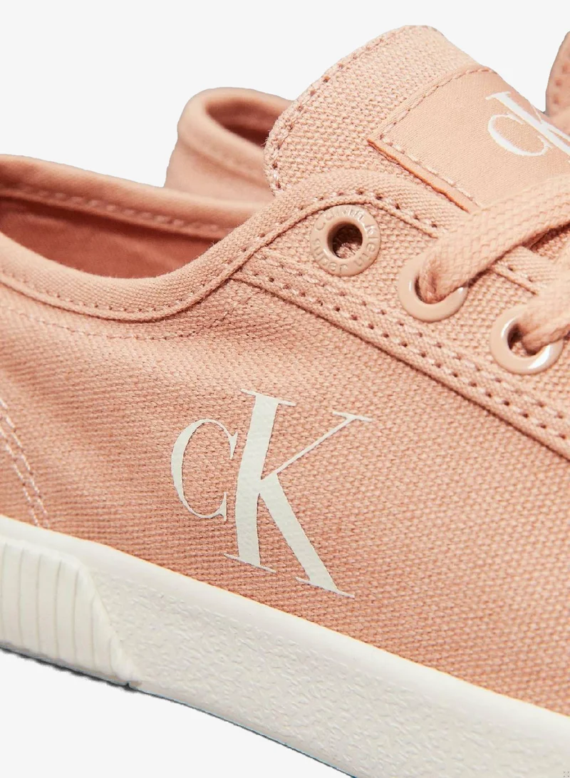 Calvin Klein Dusty Coral Canvas Low Profile Trainers for Women | Best Price UAE