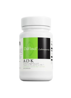 Davinci DAVINCI Labs ADK - Helps Support Bone, Heart & Immune Health* - Dietary Supplement with Vitamins A, D3 & K2 (as MK-7) - Vegetarian, Gluten Free & Soy Free - 30 Capsules  - Image 1
