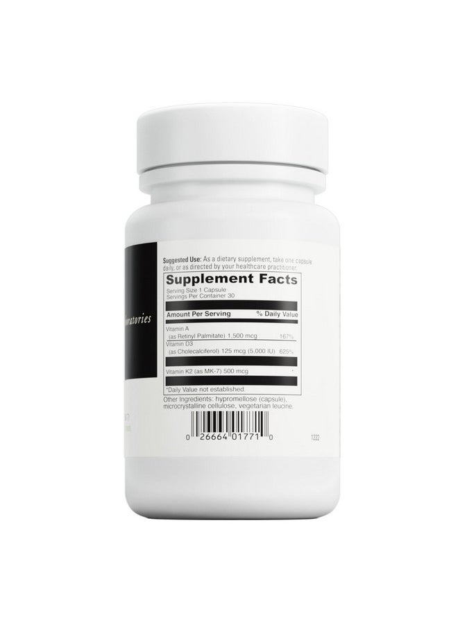 Davinci DAVINCI Labs ADK - Helps Support Bone, Heart & Immune Health* - Dietary Supplement with Vitamins A, D3 & K2 (as MK-7) - Vegetarian, Gluten Free & Soy Free - 30 Capsules  - Image 2