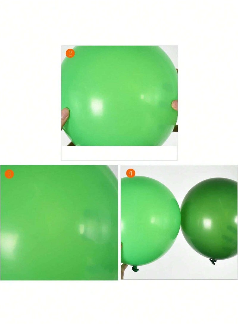 Generic - Green and white latex balloons, 40 pieces, balloons to decorate birthday parties, special occasions, and all Saudi national occasions. - Image 1