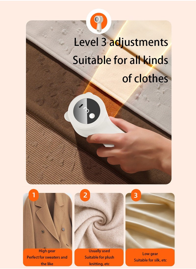 Generic - Portable Electric Lint Remover, Rechargeable Fabric Shaver with LED Display for Various Fabrics, HAIRBALL TRIMMER - Image 1