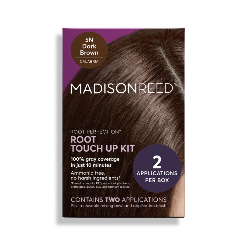 Madison Reed Root Perfection Permanent Root Touch Up, Dark Brown 5N Calabria, 10 Minutes for 100% Gray Root Coverage, Ammonia-Free Hair Dye, Two Applications - Image 1