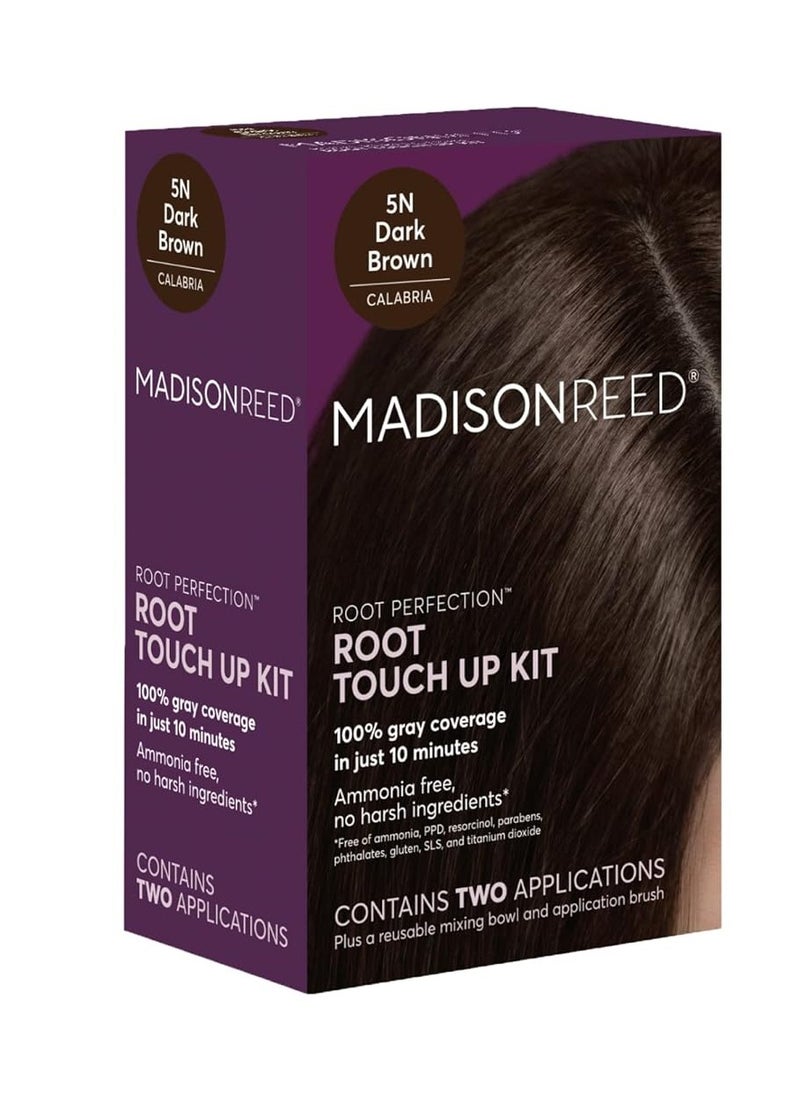 Madison Reed - Madison Reed Root Perfection Permanent Root Touch Up, Dark Brown 5N Calabria, 10 Minutes for 100% Gray Root Coverage, Ammonia-Free Hair Dye, Two Applications - Image 1