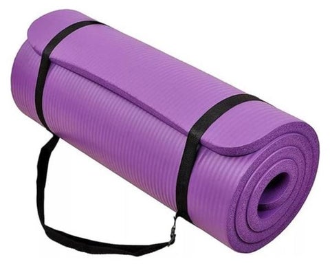 سجادة يوجا فاخرة سميكة للغاية 15 ملم - سجادة تمارين عالية الكثافة غير قابلة للانزلاق لليوغا والبيلاتس وتمارين المنزل وصالة الالعاب الرياضية