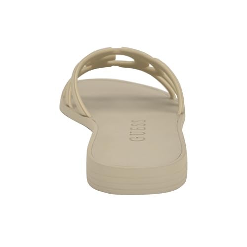 Guess Women's ELYHO Flat Sandal, Ivory 150, 9 - Image 3