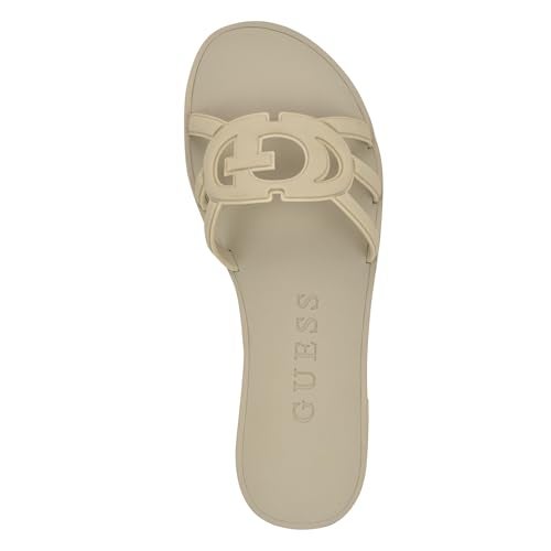 Guess Women's ELYHO Flat Sandal, Ivory 150, 9 - Image 5