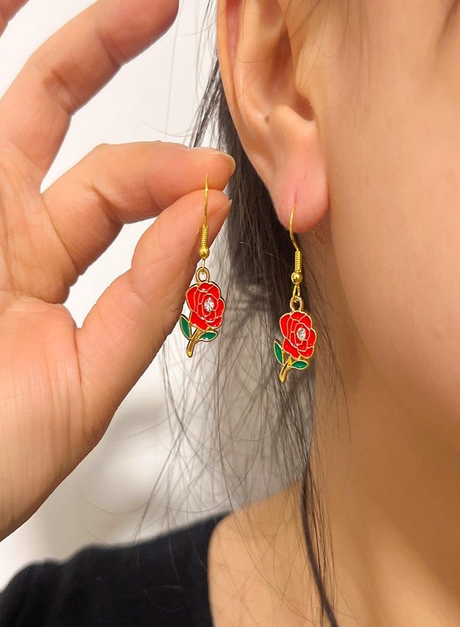 ZMANYIJEW 12 Pairs Valentines Day Earrings St Patricks Day Easter Earrings Set for Women Cute Clover Hat Egg Bunny Heart Drop Dangle Earrings Jewelry Set Holiday Gifts,Metal Enamel Holiday Earrings for Women - Image 3