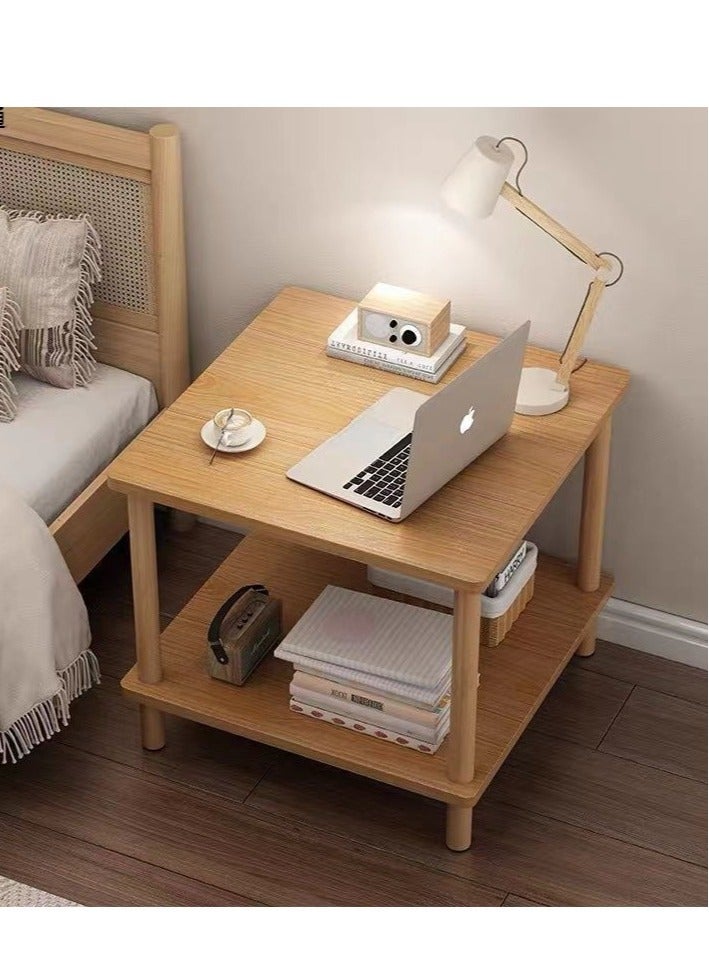 ميكسد طاولة قهوة مكتبية، طاولة مستطيلة ذات مستويين، طاولة تخزين مقاومة للماء، طاولة أريكة على الطراز الحديث لغرفة المعيشة وغرفة النوم، تحمل حمولة صلبة - Image 1