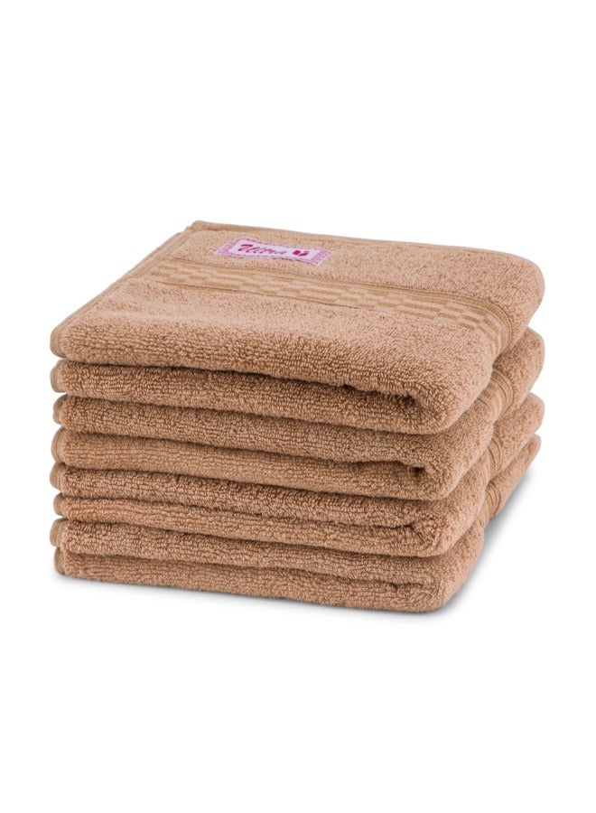 BYFT Home Ultra (Beige) Premium Cotton Hand Towel (50 X 90 Cm-Set Of 2) Highly Absorbent, High Quality Bath Linen With Checkered Dobby 550 Gsm - Image 4