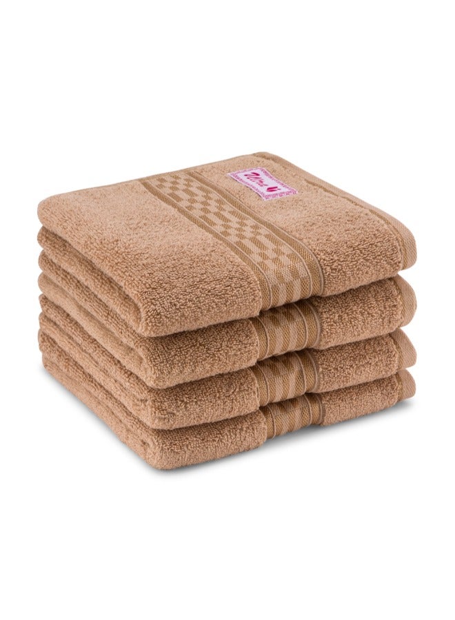 BYFT Home Ultra (Beige) Premium Cotton Hand Towel (50 X 90 Cm-Set Of 2) Highly Absorbent, High Quality Bath Linen With Checkered Dobby 550 Gsm - Image 5