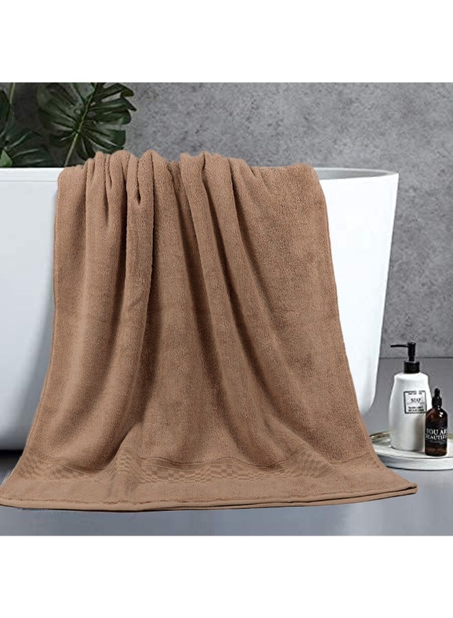 BYFT Home Ultra (Beige) Premium Cotton Hand Towel (50 X 90 Cm-Set Of 2) Highly Absorbent, High Quality Bath Linen With Checkered Dobby 550 Gsm - Image 1