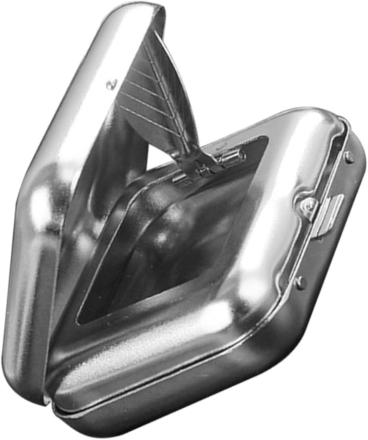 Mini Metal Ashtray with Lid Portable Windproof Design for Car Outdoor Travel - Image 1