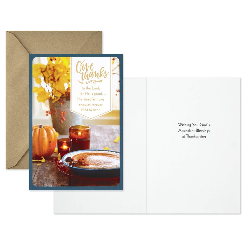 Hallmark Dayspring Pack of Religious Thanksgiving Cards  Give Thanks (10 Cards with Envelopes)  799THJ1069 - Image 2