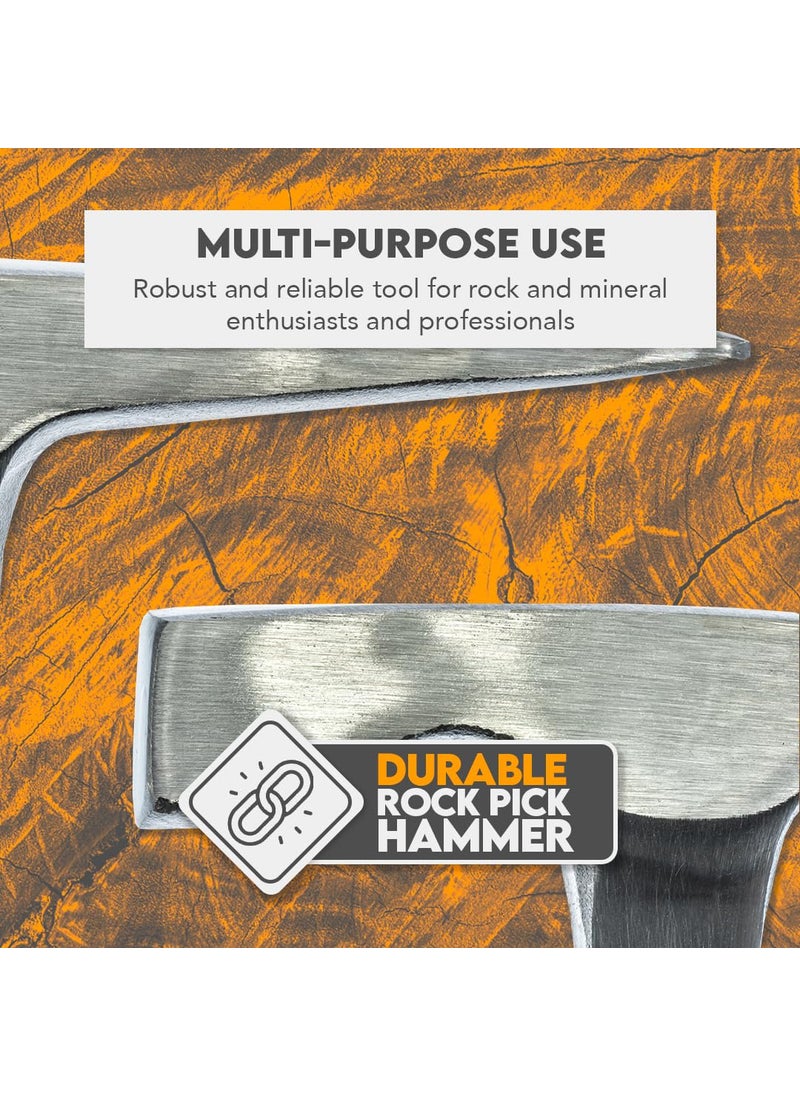 SE SE 22-OZ Rock Pick Tip, 11-inch Steel Geologist Masonry Single Piece Drop Forged Hammer, 2lbs  - Image 4